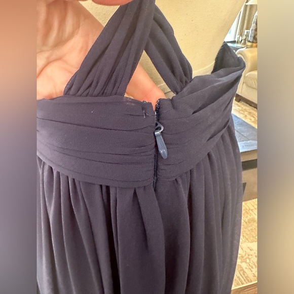 Navy blue sheer evening gown New - Picture 7 of 8